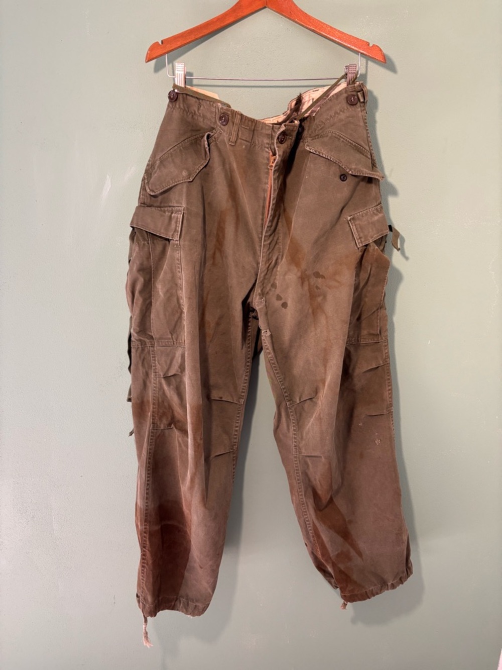 Vintage 1952 Men's Military Cargo Utility Pants
